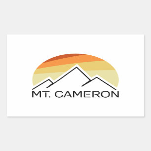 Mt. Cameron Retro Rechthoekige Sticker