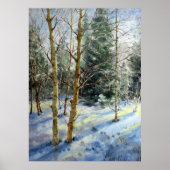 Mt Charleston-bomen in de sneeuw Poster (Voorkant)