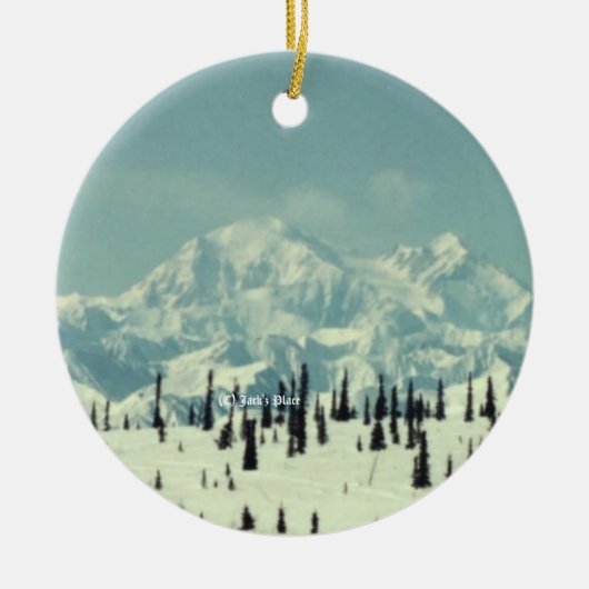 Mt. Denali 01 Keramisch Ornament (Voorkant)
