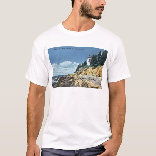 Mt. Desert Island, Bass Harbour Head Lighthouse T-shirt (Voorkant)