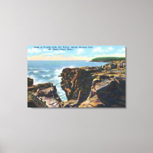 Mt. Desert Island Uitzicht of Thunder Hole Canvas Afdruk