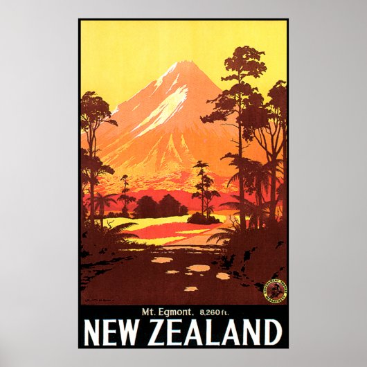 Mt. Egmont Nieuw-Zeeland Poster (Voorkant)