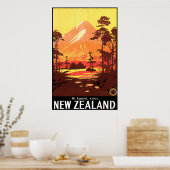 Mt. Egmont Nieuw-Zeeland Poster (Keuken)