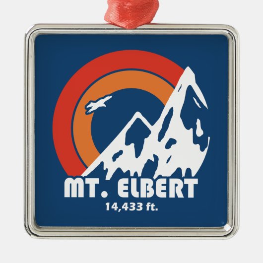 Mt. Elbert Sun Eagle Metalen Ornament (Voorkant)