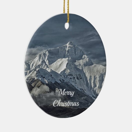 Mt Everest Kerstmis Keramisch Ornament (Rechts)