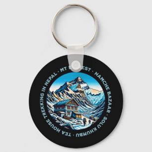 Mt Everest Namche Bazaar Theehuis Trekking Nepal Sleutelhanger
