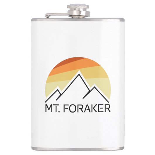 Mt. Foraker Alaska Retro Heupfles (Voorkant)