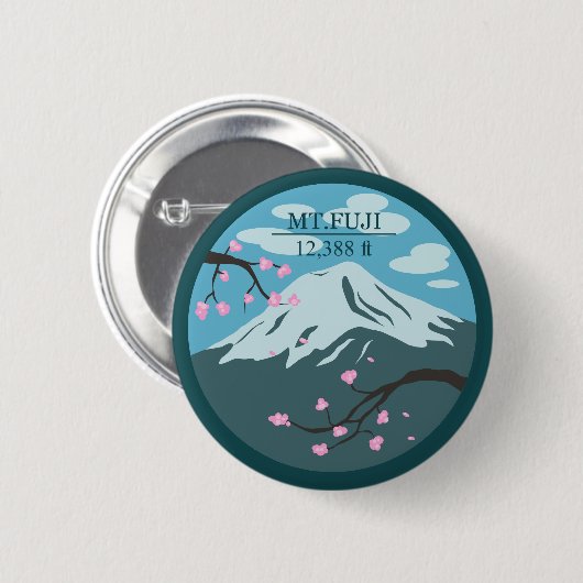 Mt. Fuji Altitude Ronde Button 5,7 Cm (Voorkant /achterkant)
