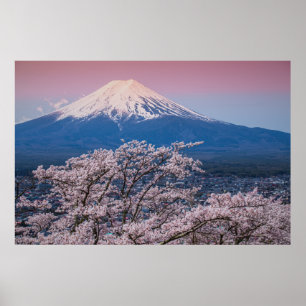 Mt Fuji en Cherry Blossom Poster