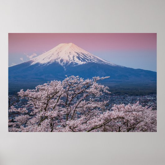 Mt Fuji en Cherry Blossom Poster (Voorkant)