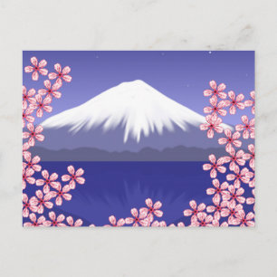 Mt. Fuji en Sakura Blossom Briefkaart