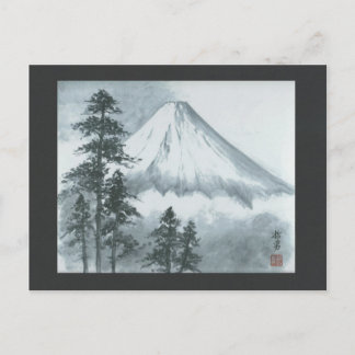 Mt Fuji Ink-Briefkaart voor schilderen Briefkaart