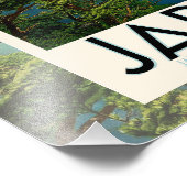 Mt Fuji Japan Travel Poster kunst (Hoek)