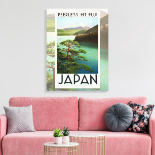 Mt Fuji Japan Travel Poster kunst Canvas Afdruk