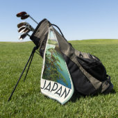 Mt Fuji Japan Travel Poster  kunst Golfhanddoek (Groen)