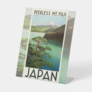 Mt Fuji Japan Travel Poster kunst Reclamebord Met Voetstuk