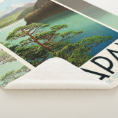 Mt Fuji Japan Travel Poster kunst Sherpa Deken (3/4)