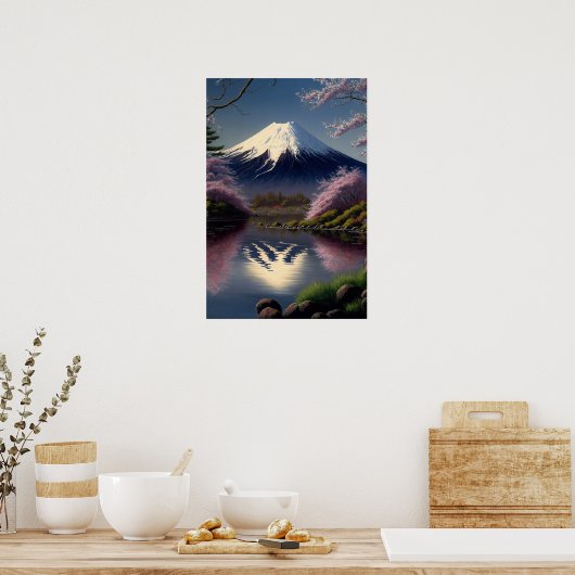 Mt. Fuji Japans Art Print Poster (Keuken)