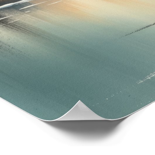 Mt. Fuji Japans Kunst Print Poster (Hoek)