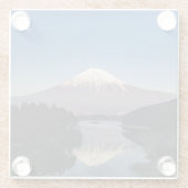 Mt Fuji Reflection in Lake Glazen Onderzetter (Achterkant)