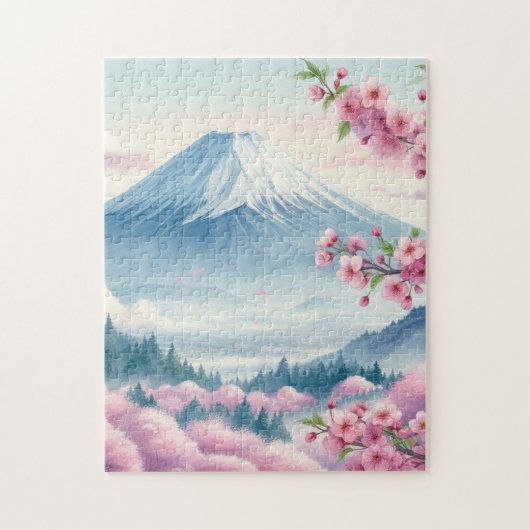 Mt. Fuji & Sakura – Spring Puzzle Legpuzzel (Verticaal)