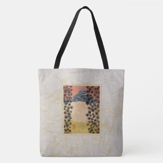 Mt. Fuji Sturdy Brushed Polyester Schouder Tas (Voorkant)