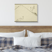 Mt. Fuji Sumi-e - omwikkeld canvas (Insitu (Slaapkamer))