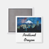 Mt. Hood in de winter Magneet (Voorkant / Achterkant)