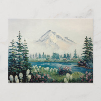 Mt. Hood met Beer grasscène uit de Stille Oceaan N Briefkaart
