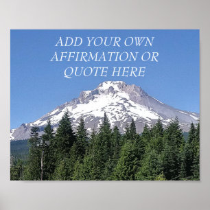 Mt. Hood Mountain  bevestiging/ Quote Poster