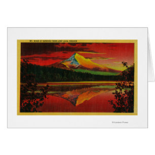 Mt. Hood op zonsopgang bij het Lost Lake, Oregon