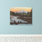 Mt. Hood, Oregon Canvas Afdruk (Insitu (Houten vloer))