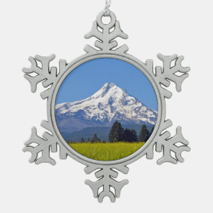 Mt Hood Oregon Tin Sneeuwvlok Ornament