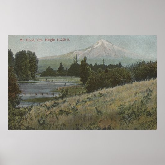 Mt. Hood, Oregon - Uitzicht Berg uit Hood 2 Poster (Voorkant)