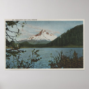 Mt. Hood, Oregon - Uitzicht van bergen uit het ver Poster