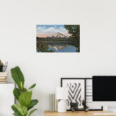 Mt. Hood, Oregon - Uitzicht van bergen van 2 Poster (Thuiskantoor)