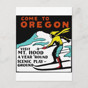 MT. HOOD OREGON - VINTAGE TRAVEL BRIEFKAART