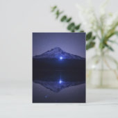 Mt Hood Reflection | Night Time Sky Briefkaart (Staand voorkant)