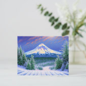 Mt Hood Snow Landschap Briefkaart (Staand voorkant)
