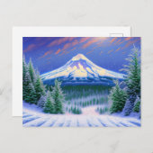 Mt Hood Snow Landschap Briefkaart (Voorkant / Achterkant)