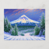 Mt Hood Snow Landschap Briefkaart (Voorkant)
