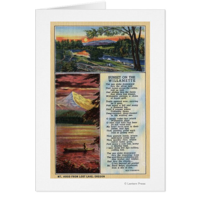 Mt. Hood uit het Uitzicht van het Lost Lake (Voorkant)