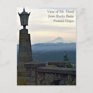 Mt. Hood uit Rocky Butte, Portland, Oregon Briefkaart