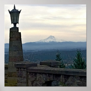 Mt. Hood uit Rocky Butte, Portland, Oregon Poster
