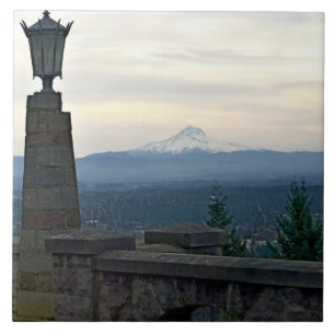 Mt. Hood uit Rocky Butte, Portland, Oregon Tegeltje
