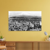 Mt. Hood Uitzicht uit Portland, foto van Oregon Canvas Afdruk (Insitu (Woonkamer))