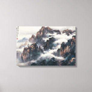 MT. HUANG SHAN CANVAS AFDRUK