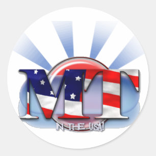 MT IN DE VS - PATRIOTISCHE MEDISCHE TECHNOLOGIE RONDE STICKER