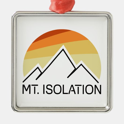 Mt. Isolation New Hampshire Retro Metalen Ornament (Voorkant)