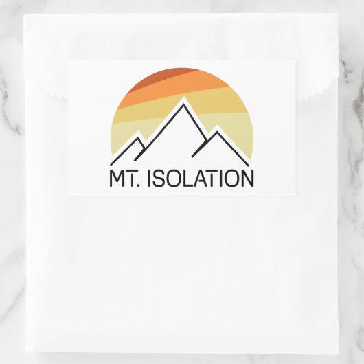 Mt. Isolation New Hampshire Retro Rechthoekige Sticker (Tas)